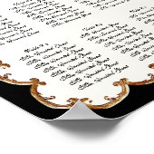 ゴールデンフランスのスワール50披露宴シーティングチャート ポスター (角)