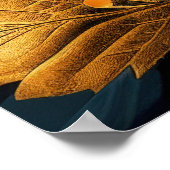 ゴールデンフリンジドウォーターのカラー開花 ポスター (角)