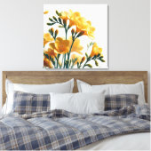 ゴールデンフリーシアファンタジーネイチャーズエンチャントエレガンス キャンバスプリント (インサイチュ (寝室))