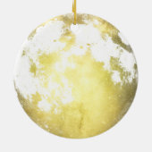 ゴールデンフルムーンクリスマスホリデー セラミックオーナメント (裏面)