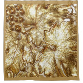 ゴールデンフルーツオンつる植物 シャワーカーテン (正面)