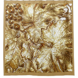 ゴールデンフルーツオンつる植物 シャワーカーテン