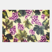 ゴールデンフレア、クリムゾン新しい、ブドウ&つる植物 ラッピングペーパーシート (正面3)