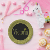 ゴールデンフレックス ビクトリア ネーム デザイン ペーパープレート (パーティー)