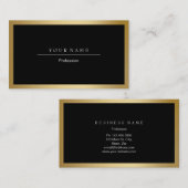 ゴールデンフレミニマルームブラックメタリック名刺 名刺 (正面/裏面)