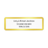 ゴールデンフレモダンームエレガントグラマラス金ゴールドシック ラベル (正面)