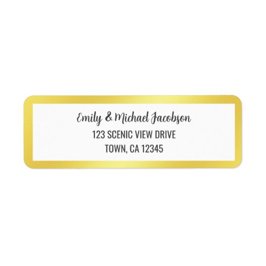 ゴールデンフレモダンームエレガントグラマラス金ゴールドシック ラベル (正面)