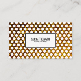 ゴールデンフレークホワイト水玉模様 名刺