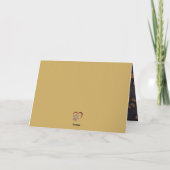 ゴールデンフレームとハートとポープリントペット悔やみや弔慰 カード (裏面)