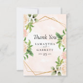 ゴールデンフレームとバラ サンキューカード (正面)