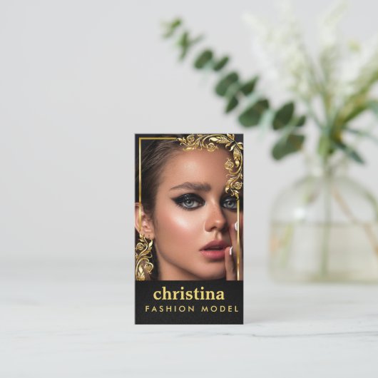 ゴールデンフレームアクターモデル歌手ダンサーの写真 名刺 (スタンド正面)