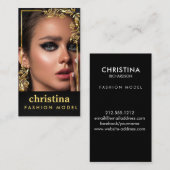 ゴールデンフレームアクターモデル歌手ダンサーの写真 名刺 (正面/裏面)