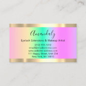 ゴールデンフレームイベントプランナーグラデーションパステル 名刺 (裏面)