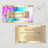 ゴールデンフレームイベントプランナーグラデーションブルーピンク 名刺 (正面/裏面)