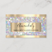 ゴールデンフレームイベントメイクビューティーショップホログラフィック 名刺 (正面)