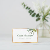 ゴールデンフレームオリーブブランチビジネスカード 名刺 (スタンド正面)