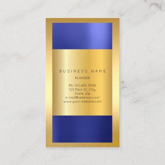 ゴールデンフレームコバルトメタリックインディゴブルー 名刺 (裏面)