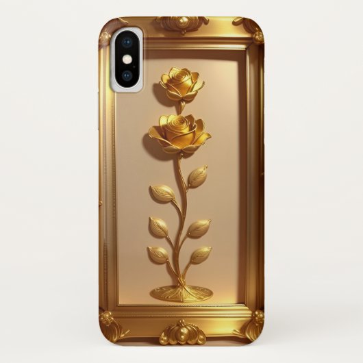 ゴールデンフレームドローズ装飾アート Case-Mate iPhoneケース (裏面)