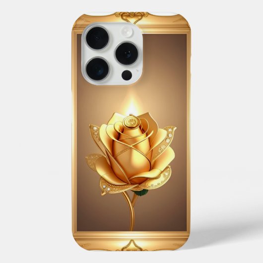 ゴールデンフレームドローズ装飾アート Case-Mate iPhoneケース (裏面)