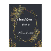 ゴールデンフレームネイビーバックブライダルシャワーレシピ