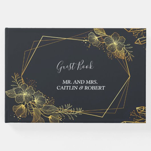 ゴールデンフレームネイビーバック ゲストブック (正面)