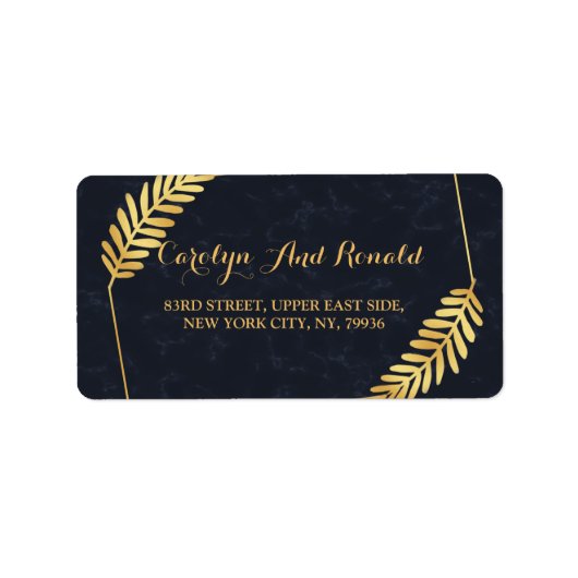 ゴールデンフレームネイビーバック ラベル (正面)