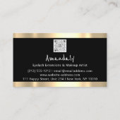 ゴールデンフレームファッションブティックショップブラックQRCODE 名刺 (裏面)