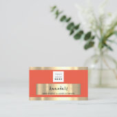 ゴールデンフレームファッションブティックショップQRコードロゴ 名刺 (スタンド正面)