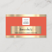 ゴールデンフレームファッションブティックショップQRコードロゴ 名刺 (正面)