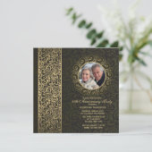 ゴールデンフレームフォトアニバーサリー招待状 招待状 (スタンド正面)
