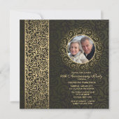 ゴールデンフレームフォトアニバーサリー招待状 招待状 (正面)