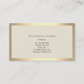 ゴールデンフレームミニマルアイボリーメタリック名刺 名刺 (裏面)