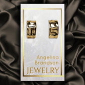 ゴールデンフレーム大理石のイヤリングディスプレイ 名刺