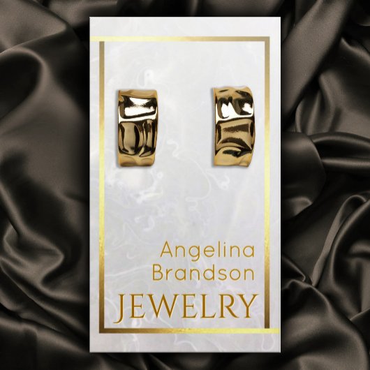 ゴールデンフレーム大理石のイヤリングディスプレイ 名刺