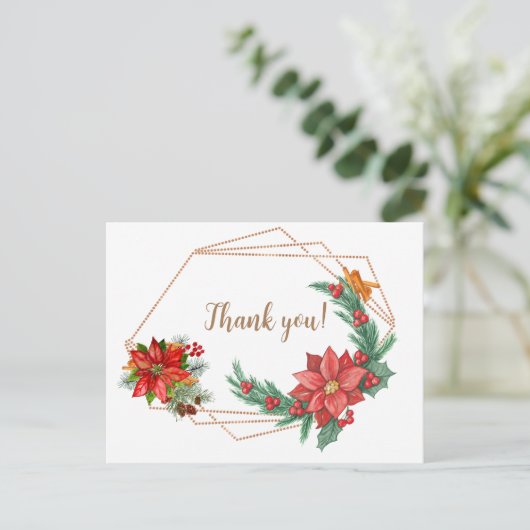 ゴールデンフレームPROSTIASありがとう結婚クリスマス シーズンポストカード (スタンド正面)