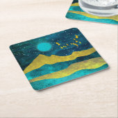 ゴールデンフロック スクエアペーパーコースター (アングル)