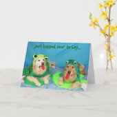 ゴールデンフロッグ誕生日 カード (黄色い花)