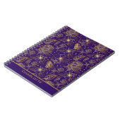 ゴールデンフローラのシームレパーソナライズされたームパターン名 ノートブック (左側)