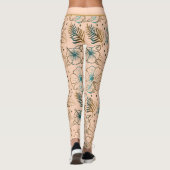 ゴールデンフローラのシームレパーソナライズされたームパターン名 レギンス (裏面)