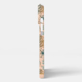 ゴールデンフローラのシームレパーソナライズされたームパターン名 iPhoneケース (左側面)