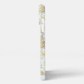 ゴールデンフローラのシームレパーソナライズされたームパターン名 iPhoneケース (左側面)