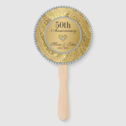 ゴールデンフローラダマスク記念日 ハンドファン (正面)