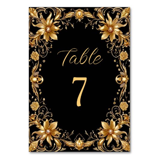 ゴールデンフローラテーブル番号 テーブルナンバー (正面)