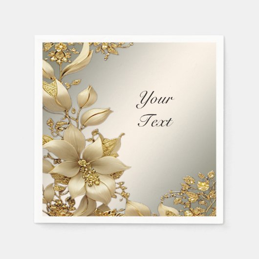 ゴールデンフローラナプキンス スタンダードカクテルナプキン (正面)