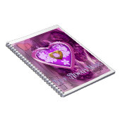 ゴールデンフローラハートで「Love Always Wins」 ノートブック (右側)