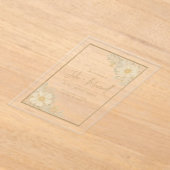 ゴールデンフローラミニマル結婚式招待状 アクリル招待状 (レイダウン)