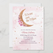 ゴールデンフローラムーンベビーシャワー招待状 招待状 (正面)