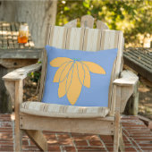 ゴールデンフローラルオンコーンフラワーブルー アウトドアクッション (椅子)