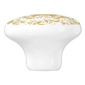 ゴールデンフローラレースグリッターテクスチャ セラミックノブ (側面)