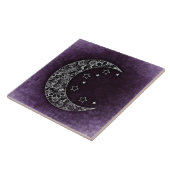 ゴールデンフローラ三日月と星の上の紫 タイル (側面)